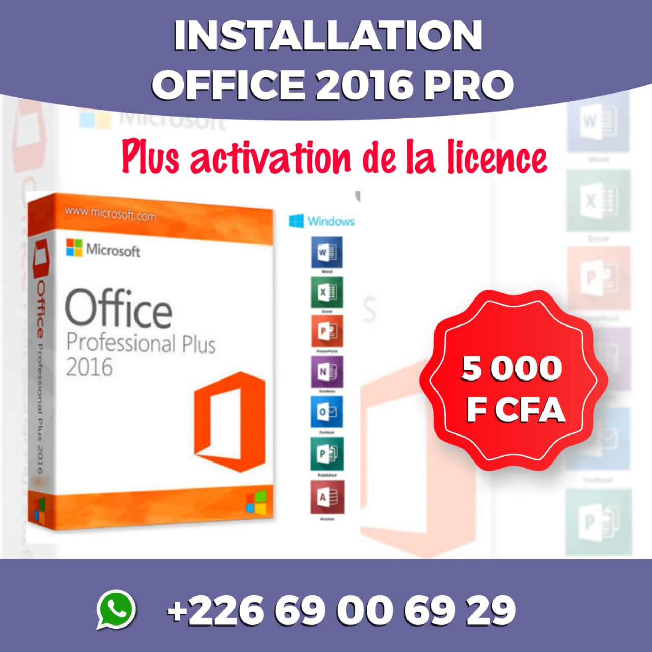 Microsoft Office 2016 à Ouagadougou 