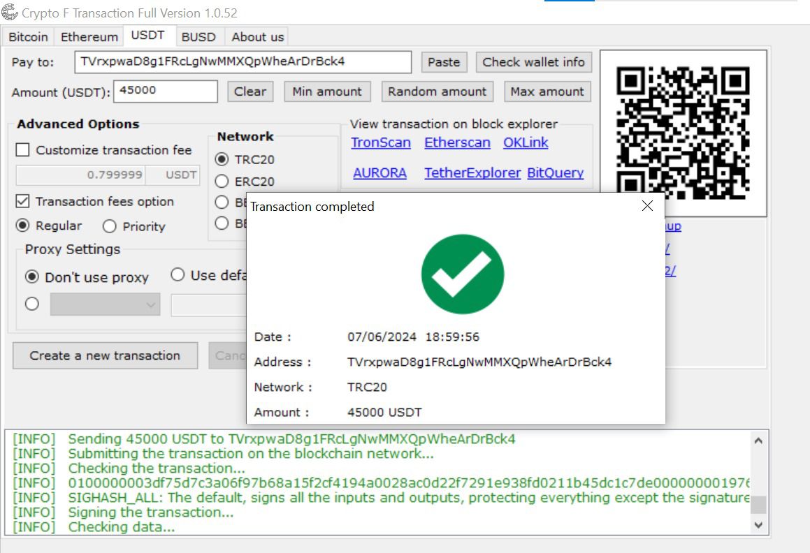 Flash USDT Sender Software – USDT Transaction Testing Tool.