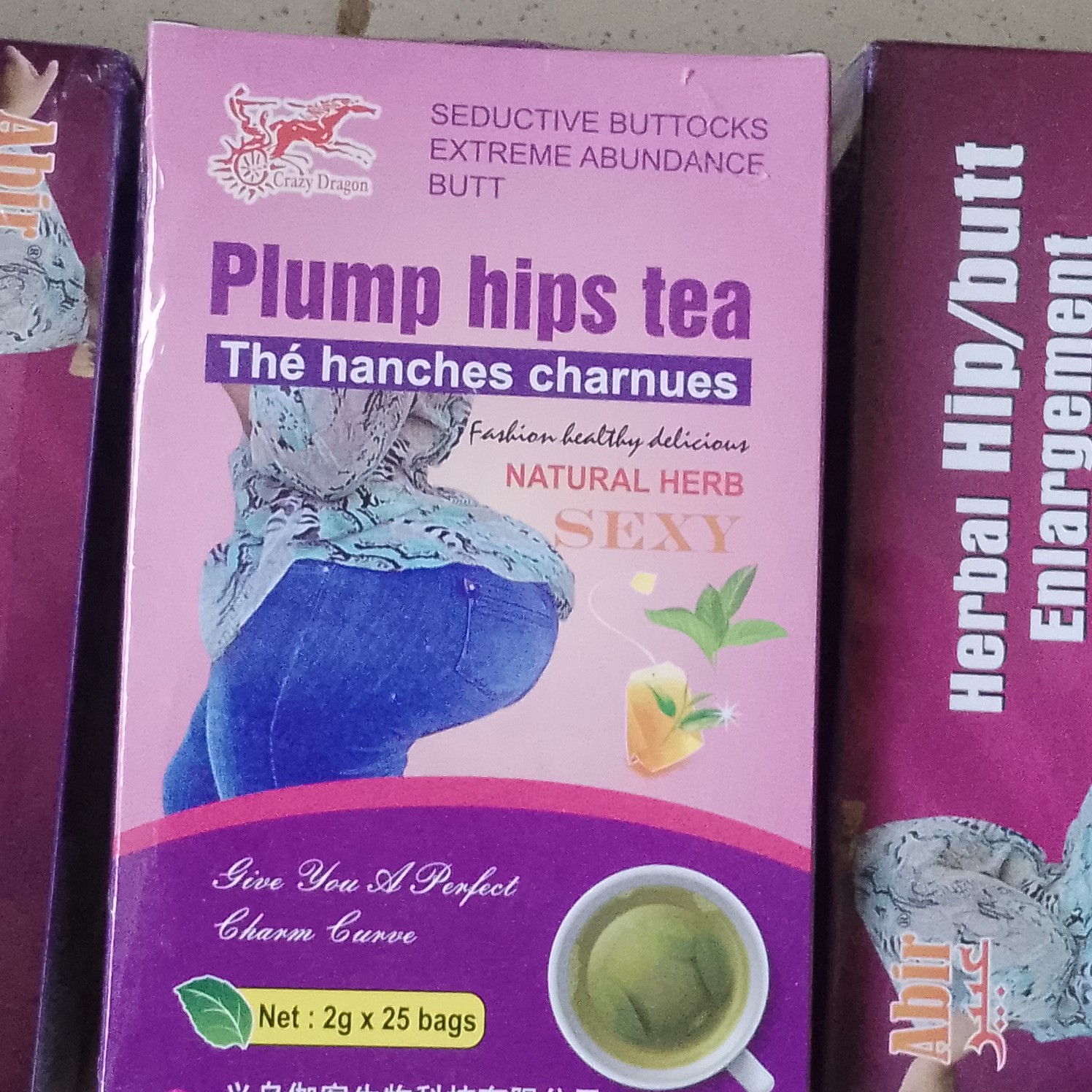 Thé naturel de developpement des fesses et bassin