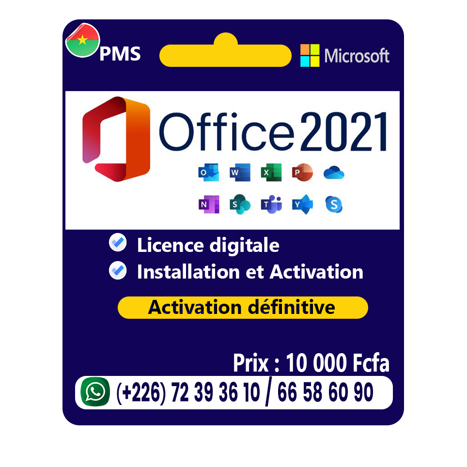 Microsoft Office 2021 à Ouagadougou 