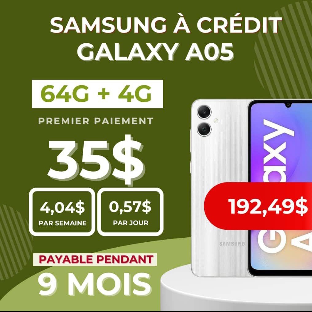 Téléphone SAMSUNG à Crédit