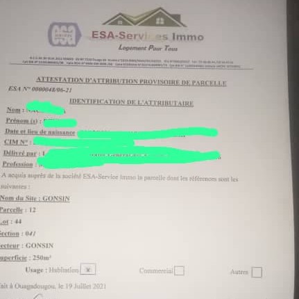 Parcelle en vente à GONSIN