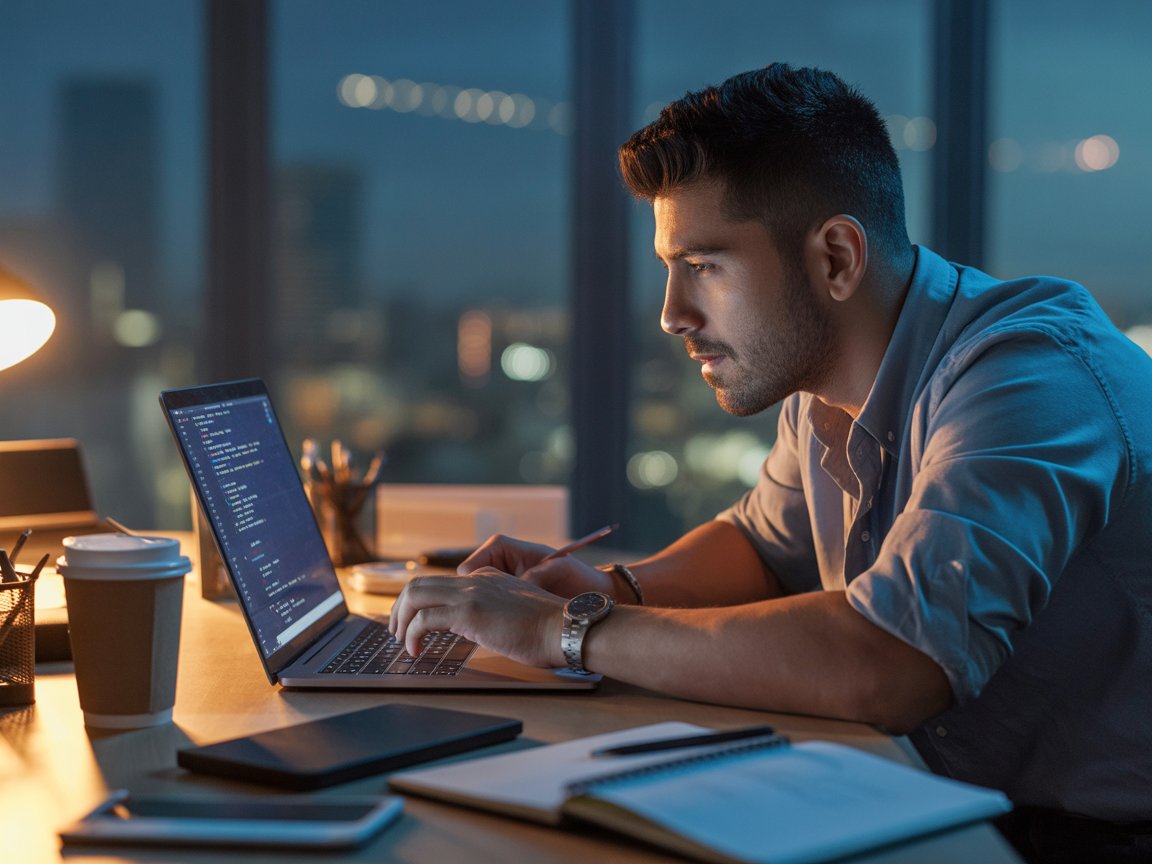 startup founder working